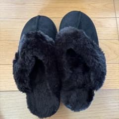 ファー内装 黒 サボサンダルのサムネイル