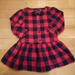 赤チェックbabygapワンピースのサムネイル