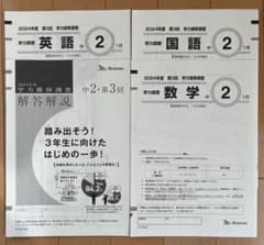 ベネッセ 学力推移調査 中2 2024年度 第3回 1月 英語 数学 国語 - メルカリ