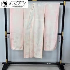 ☆ 長襦袢 振袖 花模様 乙女色 半衿付 J-412 ☆ 長襦袢 振袖 花模様 乙女色 半衿付 J-412 - メルカリ