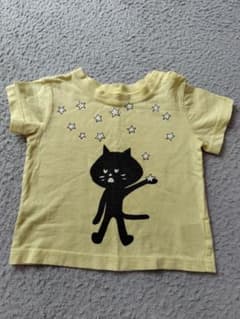 イエロー 黒猫 Tシャツ Sサイズのサムネイル