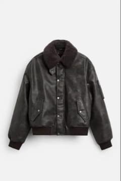 zara 24aw即完品　3wayフェイクレザージャケット【新品タグ付き】 zara 24aw即完品 3wayフェイクレザージャケット【新品タグ付き