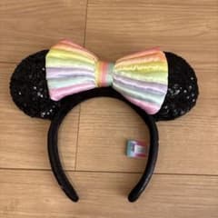 ディズニー カチューシャ スパンコール レインボーリボン　40周年のサムネイル
