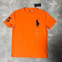 新品希少　90s ラルフローレン ビッグポニー 刺繍 ポロシャツ オレンジ XL 新品希少 90s ラルフローレン ビッグポニー 刺繍 ポロシャツ