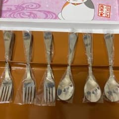 신품 나츠메 친구장 냥코 선생님 칼 붙이 세트 A 스푼 & 포크 세트
