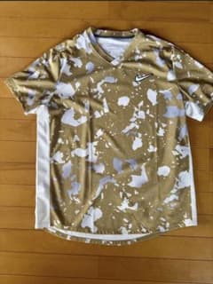 NIKE DRI-FIT Tシャツ ゴールド ホワイト Lのサムネイル