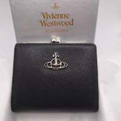 Vivienne Westwood ブラック がま口 二つ折り財布のサムネイル