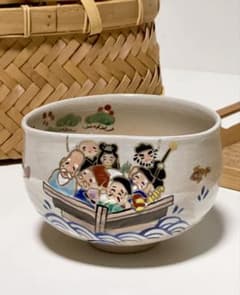京焼　竹中洸祥　抹茶椀　茶器　七福神　縁起物 京焼 竹中洸祥 抹茶椀 茶器 七福神 縁起物 - メルカリ