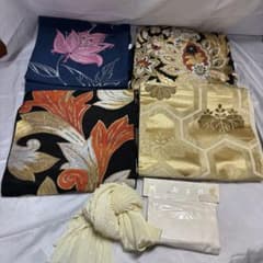 あ*。様 【豪華6点セット】正絹 袋帯 金銀糸 振袖 訪問着 帯揚げ 半衿 和装のサムネイル