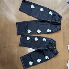 キャラクター プリント パンツ 黒　130㎝110㎝のサムネイル