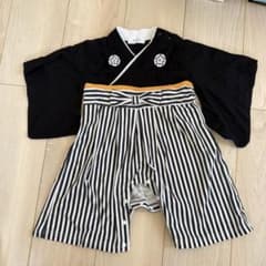 【着用1回】袴風 ロンパース ベビー服 記念日 お祝い 初節句のサムネイル