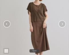 ラメベスト×ニットワンピースSET groveのサムネイル