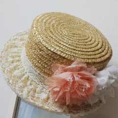 【美品】レース付き麦わら帽子☆のサムネイル