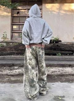 リアルツリー バギーデニムパンツ カモ柄 迷彩 ストリート y2kのサムネイル