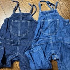 baby オーバーオール デニム サロペット 90 双子のサムネイル