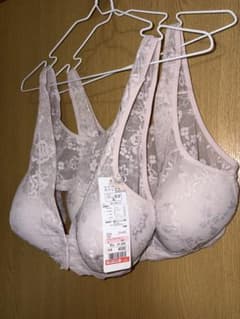 着脱ラクラク　あけるブラ　フロントホック　3L ピンク2枚セット　ナイトブラのサムネイル