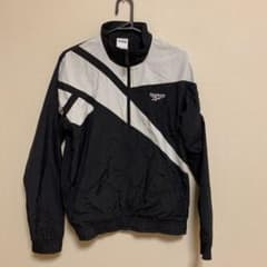 Reebok ナイロンジャケット　ブラック/ホワイト　メンズ
