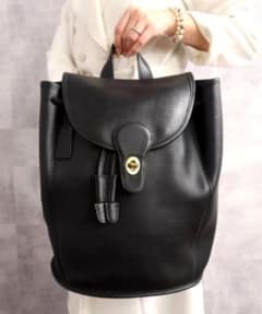 USA製 COACH オールドコーチ 9943 レザー リュック ブラック 本革 USA製 COACH オールドコーチ 9943 レザー リュック ブラック 本革