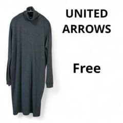 UNITEDARROWS 그레이 터틀넥 롱 원피스 Free