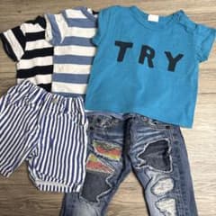 【BREEZE】キッズ服セット Tシャツ3枚・パンツ・ジーンズのサムネイル
