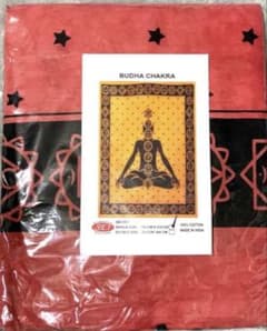 インド直輸入！ レッド マルチカバー クロス 布 タペストリー チャクラ