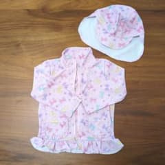 リボン柄 ラッシュガード 帽子 セット 女の子のサムネイル
