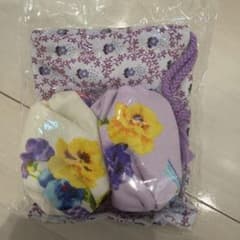 お手玉 2個セット 巾着付き 和柄 お花 手作り和玩具のサムネイル