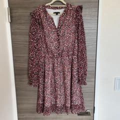 BANANA REPUBLIC 花柄 長袖ワンピース Mのサムネイル