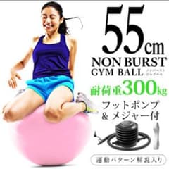 バランスボール【ピンク】La-VIE(ラ・ヴィ) ノンバーストジムボール55cmのサムネイル
