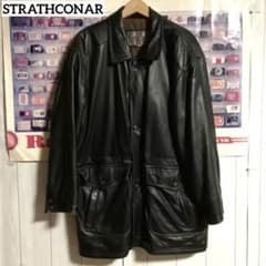 極上STRATHCONARストラスコナー/レザージャケットカーコート革ジャン羊 