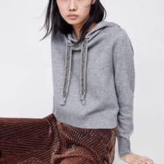 ZARA ザラ　フード付きパーカー　ラメ紐　レディース　Sのサムネイル