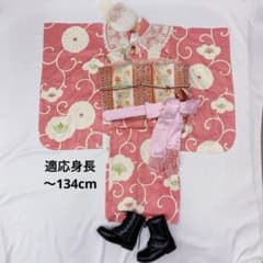 608agu3▪️七五三 7歳 女児 セミアンティーク着物のみ 菊 梅▪️良好