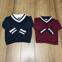 d.fesense キッズ 長袖トレーナー 2点セット 90 100のサムネイル