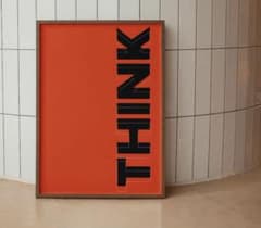 THINK タイポグラフィ アートポスター A2版 THINK タイポグラフィ アートポスター A2版 - メルカリ
