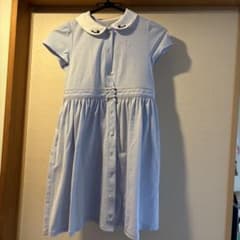 s*y様 半袖ワンピース ライトブルー ストライプのサムネイル