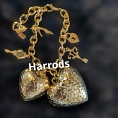 Harrodsゴールドカラー ハートバッグチャームのサムネイル