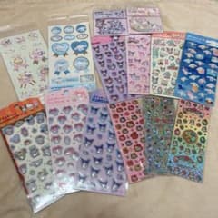 ダイソー　サンリオキャラクターズ　ぷくっとシールまとめてのサムネイル