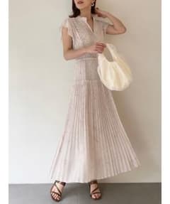 ♡snidel プリーツロングワンピース　ピンクのサムネイル