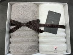 kontex フェイスタオルセット グレー ホワイトのサムネイル