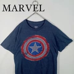 MARVEL 캡틴 아메리카 반소매 T셔츠 감색 S 헌옷 아메코미