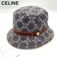 美品✨ CELINE バケットハット デニム マカダム トリオンフ 総柄 S