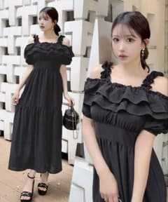 シェリミー フリルオフショルティアードワンピース charimiのサムネイル