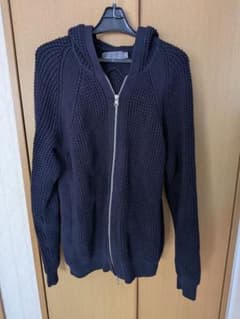 VINCE. ニット　ジップアップパーカー 　ネイビーのサムネイル