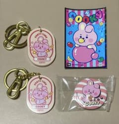 【まとめ売り】COOKY BT21 ステッカー 缶バッチ キーホルダー BTSのサムネイル