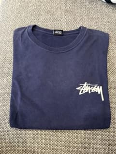 最終値下げ 希少価値 Stussy Tシャツ バックプリント ネイビー 2021のサムネイル