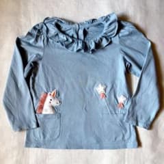 ネクスト next ユニコーン刺繍 長袖カットソー フリル襟 110のサムネイル