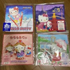 ご当地ハローキティ タオル4枚 京都 白馬 福岡 神戸 - メルカリ