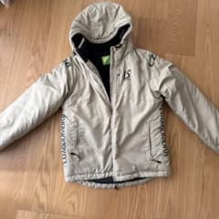 値下げルースイソンブラ　ベージュ フード付き裏フリース中綿ジャケット 160 値下げルースイソンブラ ベージュ フード付き裏フリース中綿ジャケット