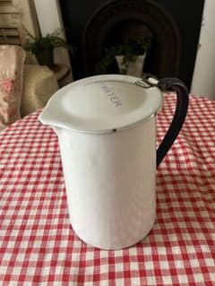 イギリスアンティーク ホーロー製 HOT WATER ジャグ ホットウォーター