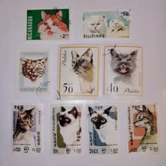猫の外国切手　ルーマニア切手５枚　ハンガリー切手1枚　ポーランド切手５枚　使用済 m60565900916_1.jpg?1682834030